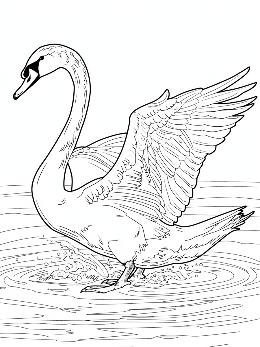 Swan Coloring book (23 Pages) - Image 4