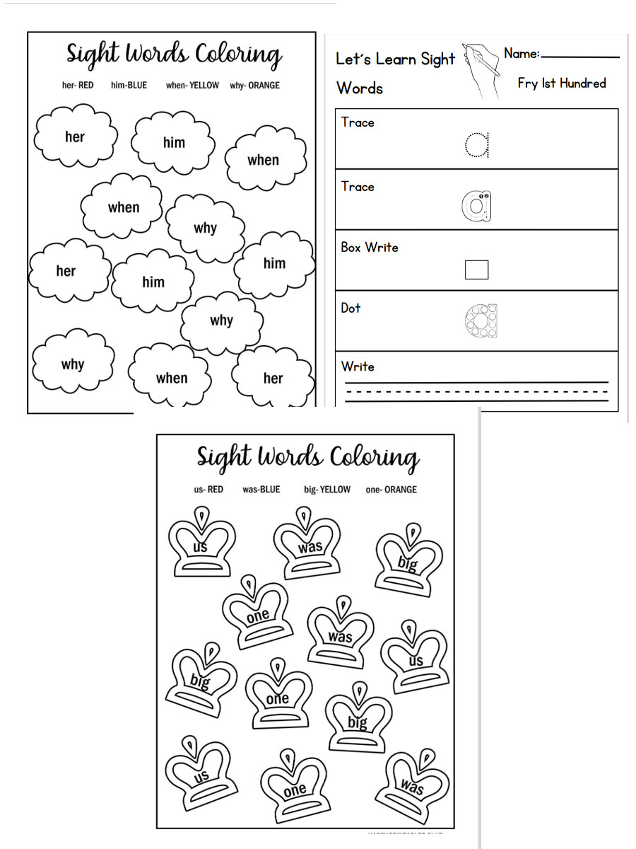 Lets Learn Sight Words Activity (123 Pages)