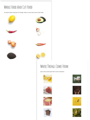 Montessori Paper Materials Cut Out And Matching (170 Pages)