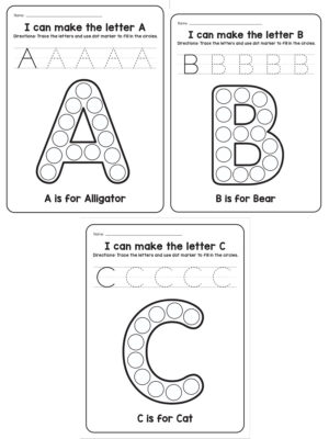 Animals Dot Marker 52 Worksheets