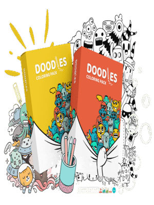 Doodle Coloring Books Pack Standard