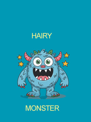 Big Hairy Monster Coloring Book (55 Pages)
