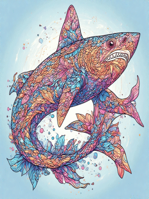 Shark Coloring Book (110 Pages)