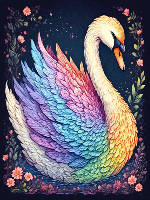 Swan Coloring book (23 Pages)
